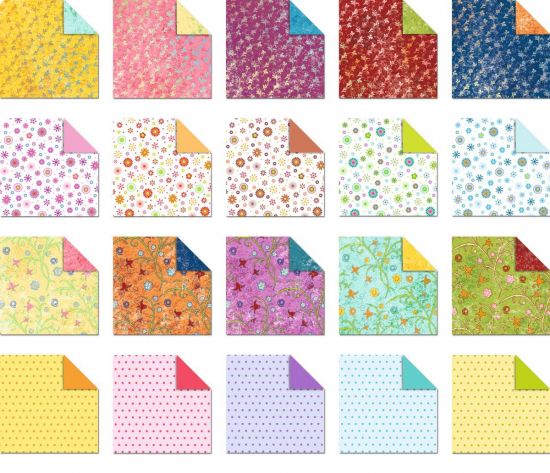 Set hartie origami, 20 x 20 cm, 80 g/m2 - Lucky Paper