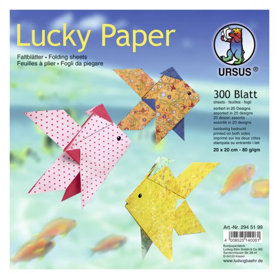 Set hartie origami, 20 x 20 cm, 80 g/m2 - Lucky Paper
