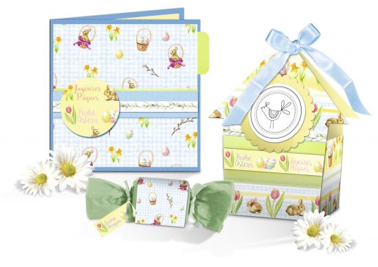 Fotocarton cu 2 fete diferit imprimate, 300g - Lovely Easter Days - M03