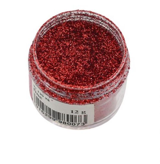 Sclipici fin 12 g - rosu