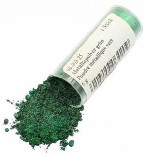 Pudra metalizata fina, 6 g, pentru paste de modelat- Green