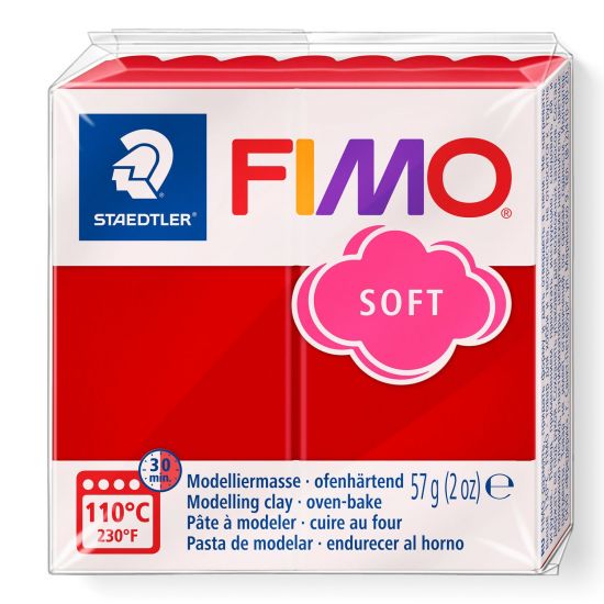 Pasta de modelaj Fimo Soft 56 g - Rosu Christmas