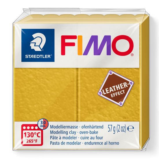 Pasta de modelaj Fimo Leather Effect 56 g - Ochre