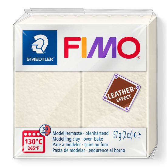 Pasta de modelaj Fimo Leather Effect 56 g - Ivory
