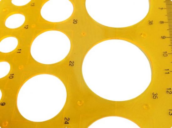 Sablon 27 forme geometrice, 20 x 10,5 cm - Cercuri