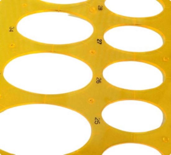 Sablon 33 forme geometrice, 21 x 13 cm - Elipse