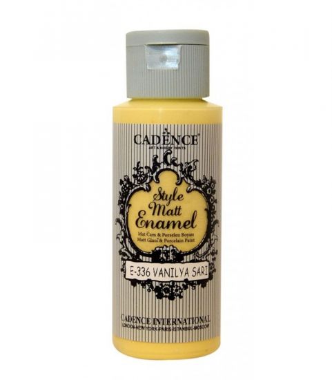 Vopsea pentru sticla, portelan, ceramica - Style Matt Enamel - Vanilla Yellow