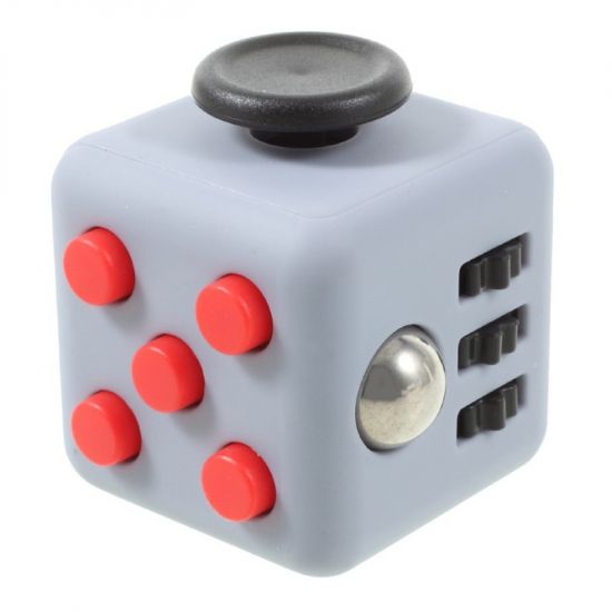 Minicub tactil antistress - Work, Class, Home - Grey/Red