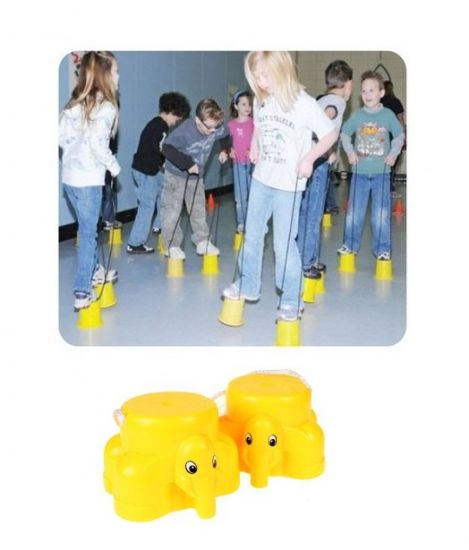 Set 2 suporti de indemanare a mersului - Yellow Elephant Jumping