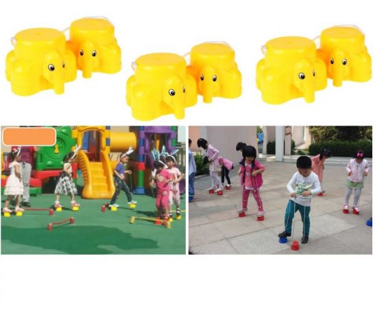 Set 2 suporti de indemanare a mersului - Yellow Elephant Jumping