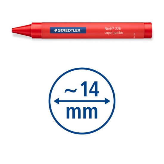 Set 12 creioane cerate groase de 1,4 cm - Super Jumbo 14mm