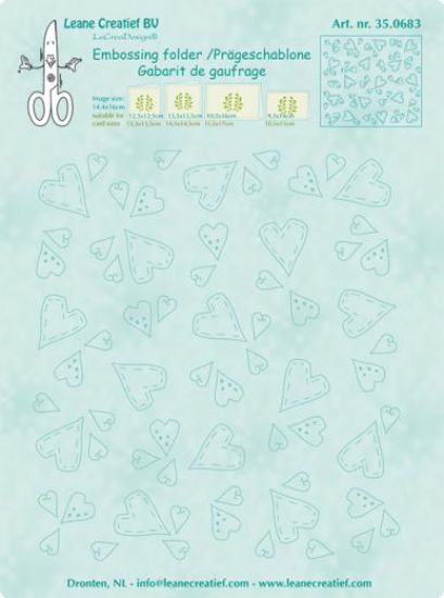 Matrita pentru embosare 16 x 14,4 cm - Hearts