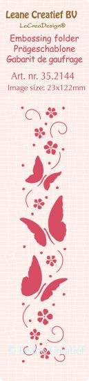 Matrita pentru embosare margine 12,2 x 2,3 cm - Butterflies