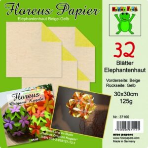 Set 32 coli hartie origami, 30 x 30 cm, 125 g/m2 - Duo Color Paper Elephant Skin