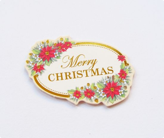 Set 6 aplicatii ornamentale Xmas - Merry Christmas