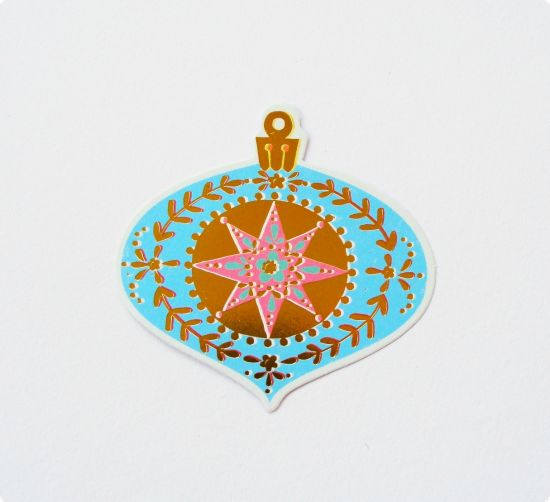 Set 6 aplicatii ornamentale Xmas - Blue Ornament