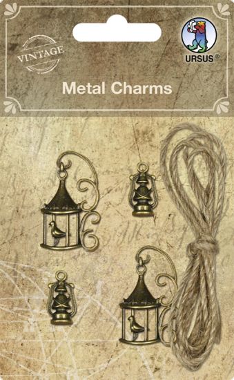 Set 4 charm-uri din metal - Cages M01