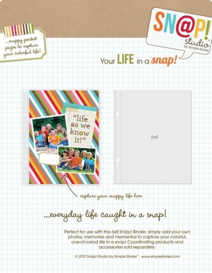 Set 10 mape Snap compartimentate pentru fotografii - Green Vertical Pokets Pages