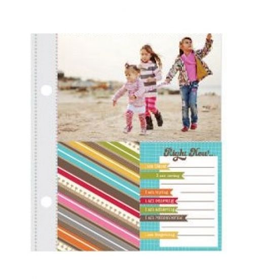Set 10 mape Snap compartimentate pentru fotografii - Pink Vertical Pokets Pages
