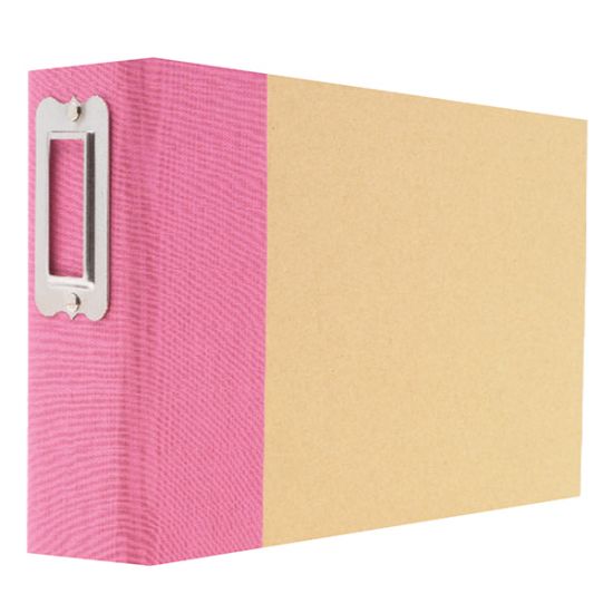 Album Snap cu coperta din mucava si panza - Pink