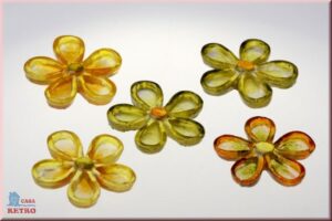 Set 5 flori decorative acrilice