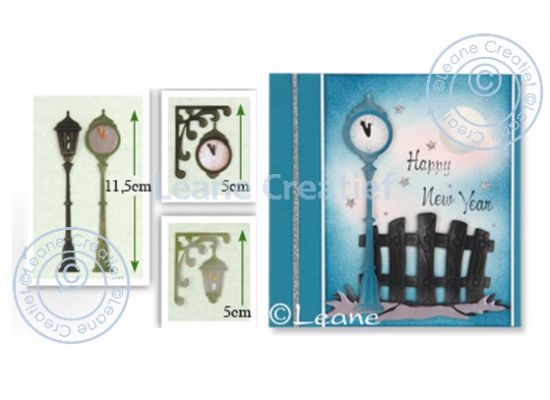 Set 6 matrite Leabilitie cut & embossing die - Clock & Lantern