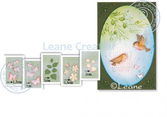 Set 5 matrite Leabilitie cut & embossing die - Butterlies & Flowers