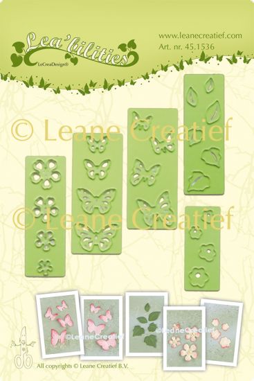 Set 5 matrite Leabilitie cut & embossing die - Butterlies & Flowers