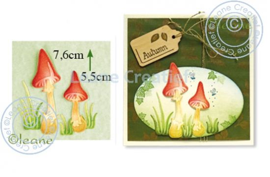 Set 5 matrite Leabilitie cut & embossing die - Mushrooms