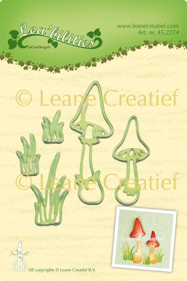 Set 5 matrite Leabilitie cut & embossing die - Mushrooms