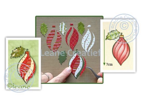 Set 4 matrite Leabilitie cut & embossing die - Paper patch Christmas ornament