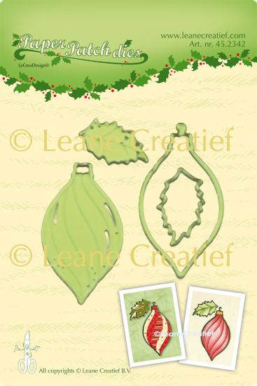Set 4 matrite Leabilitie cut & embossing die - Paper patch Christmas ornament