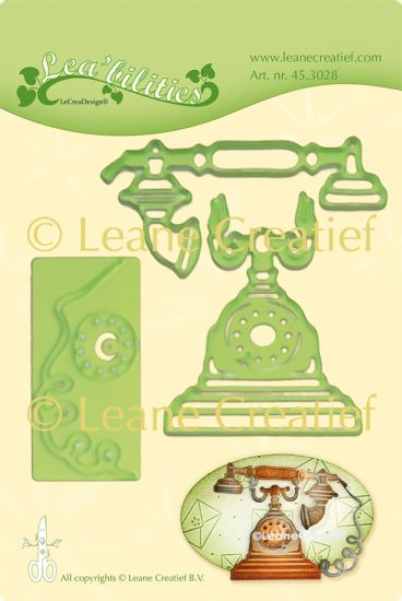 Set 3 matrite Leabilitie cut & embossing die - Vintage Telephone