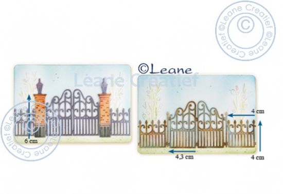 Set 5 matrite Leabilitie cut & embossing die - Garden gate