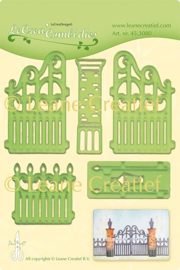 Set 5 matrite Leabilitie cut & embossing die - Garden gate