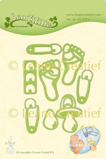 Set 8 matrite Leabilitie cut & embossing die - Baby Things