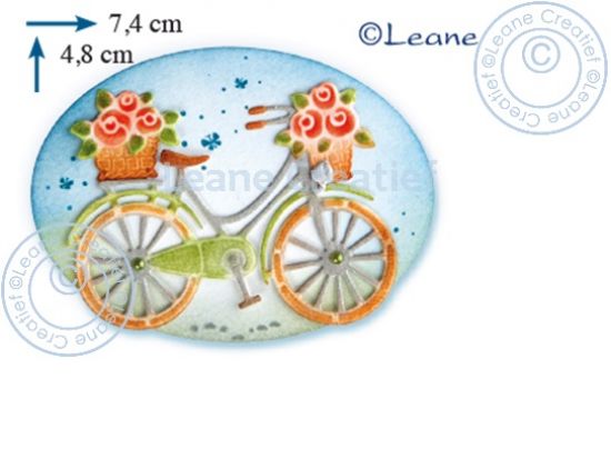 Set 6 matrite Leabilitie cut & embossing die - Bicycle with baskets
