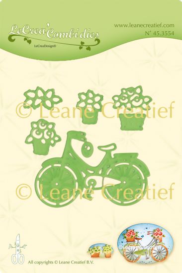 Set 6 matrite Leabilitie cut & embossing die - Bicycle with baskets