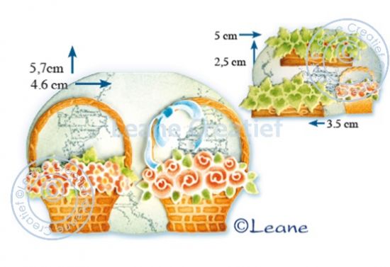 Set 8 matrite Leabilitie cut & embossing die - Flower basket