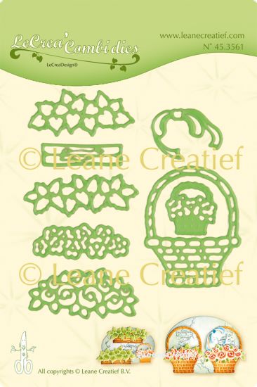 Set 8 matrite Leabilitie cut & embossing die - Flower basket