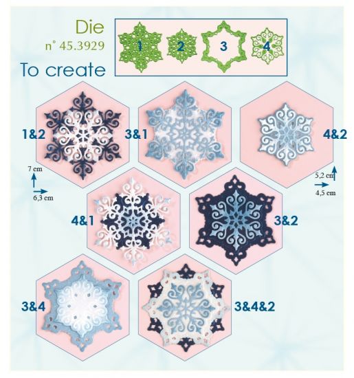 Set 4 matrite Leabilitie cut & embossing die - Ornament Crystal