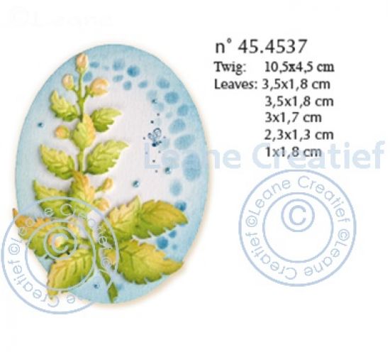 Set 6 matrite Leabilitie cut & embossing die - Twig & Leaves