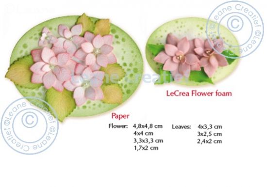 Set 8 matrite Leabilitie Multi die Flower cut & embossing - Multi die flower 011 Hydrangea