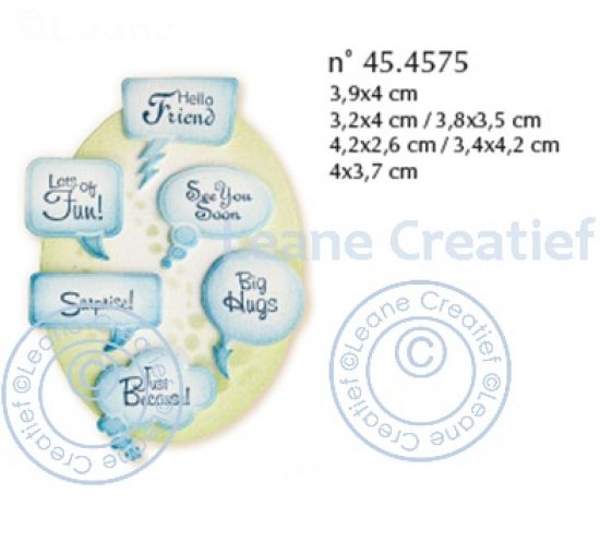 Set 6 matrite Leabilitie cut & embossing die - Sentiment Balloons