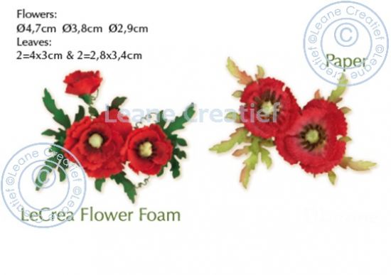 Set 8 matrite Leabilitie Multi die Flower cut & embossing - Flower 013 Poppy