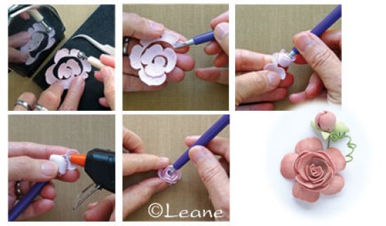 Set 6 matrite Leabilitie Multi die Flower cut & embossing - Rose 3D