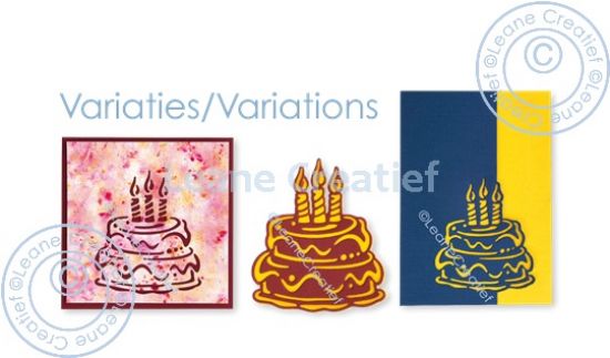 Set 3 matrite Leabilitie Silhouette - Birthday cake