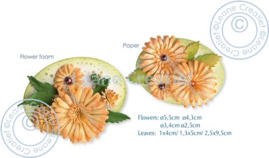 Set 8 matrite Leabilitie Multi die Flower cut & embossing - Chrysanthemum 3D