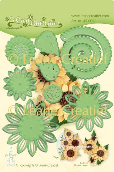 Set 7 matrite Leabilitie Multi die Flower - Flower 019 Sunflower 3D