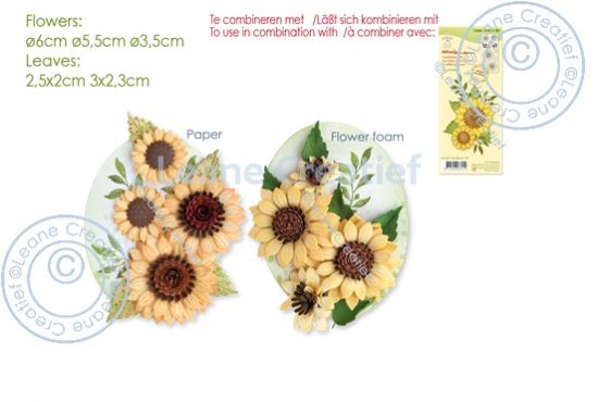 Set 7 matrite Leabilitie Multi die Flower - Flower 019 Sunflower 3D